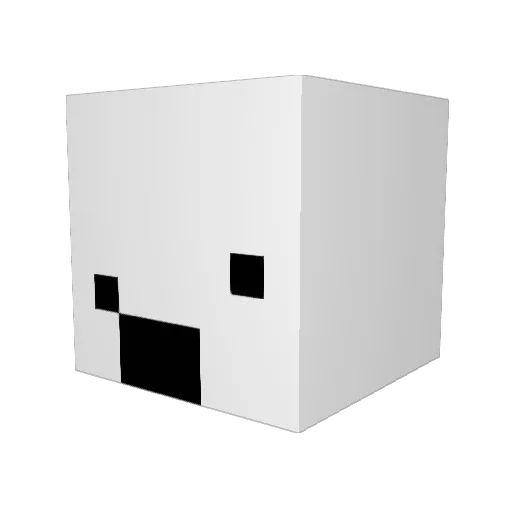 RogueF12 Minecraft avatar head, 3D render
