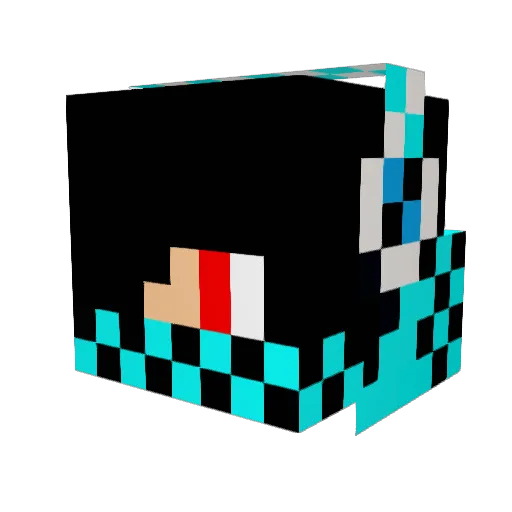 RogueGuy23 Minecraft avatar head, 3D render