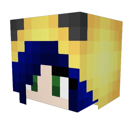 RogueHard Minecraft avatar head, 3D render