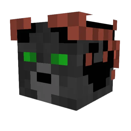 RogueInkGlitch Minecraft avatar head, 3D render