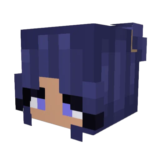 RogueMare Minecraft avatar head, 3D render