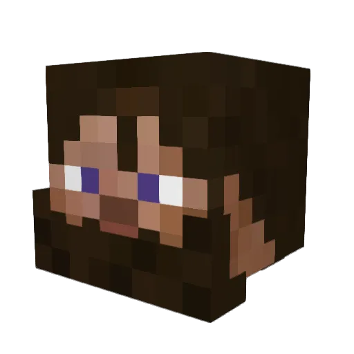 RogueNephilim Minecraft avatar head, 3D render