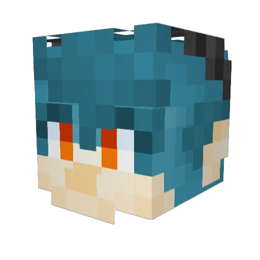 RogueOlympian Minecraft avatar head, 3D render