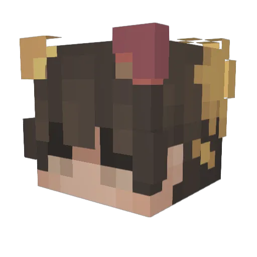 RoguePJamas Minecraft avatar head, 3D render