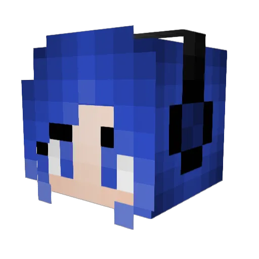 RogueRawr Minecraft avatar head, 3D render