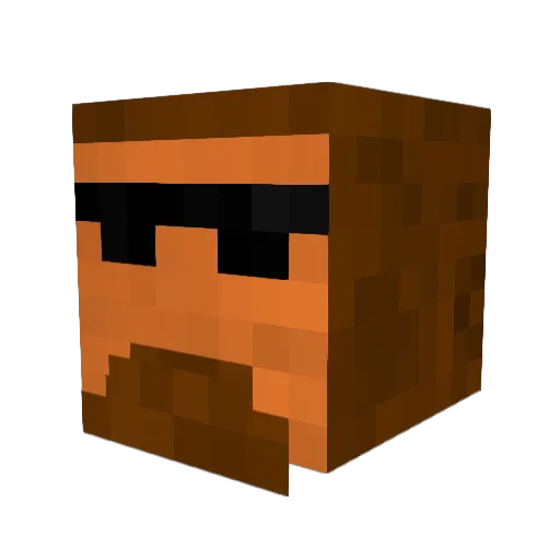 RogueRed5 Minecraft avatar head, 3D render