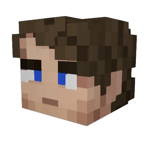 RogueVecter Minecraft avatar head, 3D render