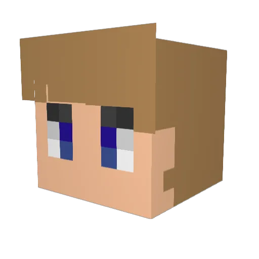 RogueWeapon6937 Minecraft avatar head, 3D render