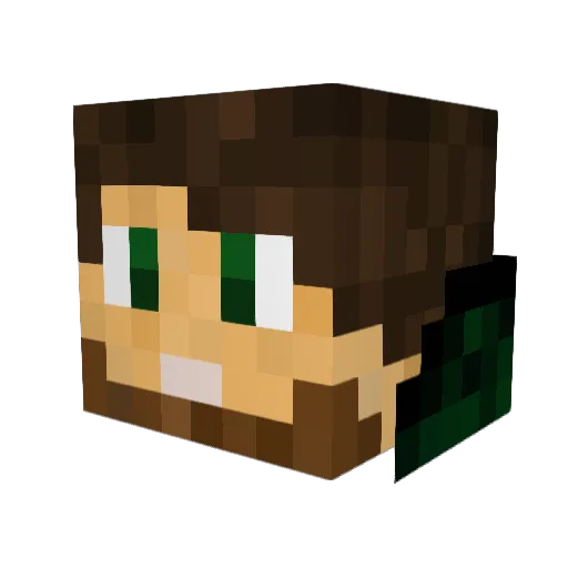 RogueZoul Minecraft avatar head, 3D render