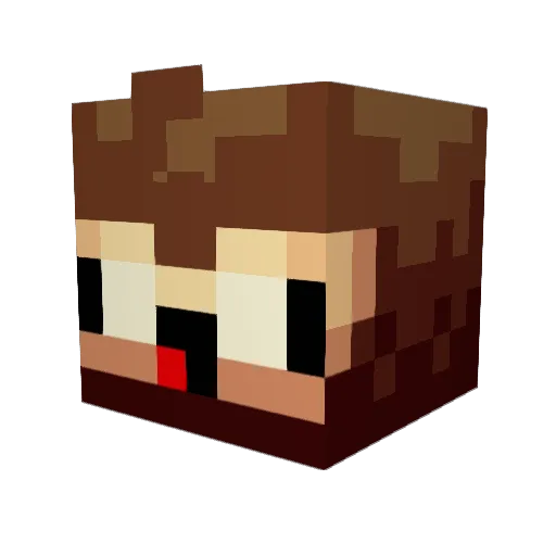Rogue_69 Minecraft avatar head, 3D render