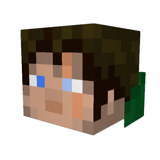 Rogue_Druid Minecraft avatar head, 3D render