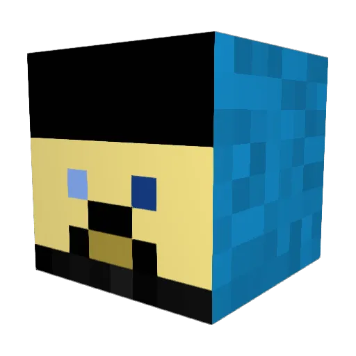 Rogueeeer Minecraft avatar head, 3D render