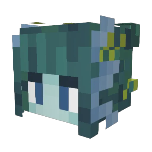 Rogueliklik Minecraft avatar head, 3D render