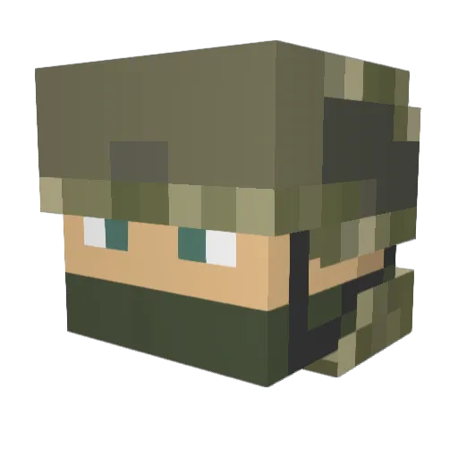 Roguetrader11 Minecraft avatar head, 3D render