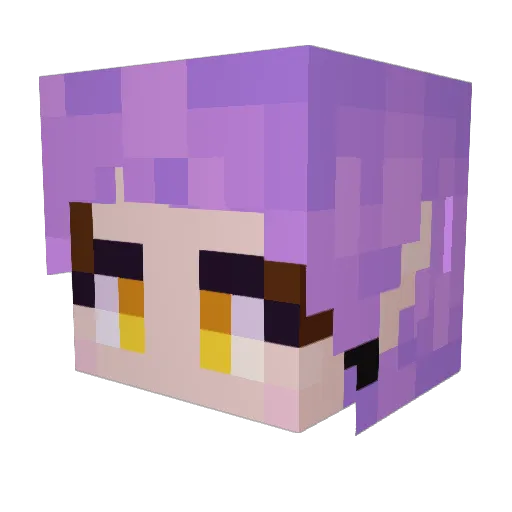RohanYun Minecraft avatar head, 3D render