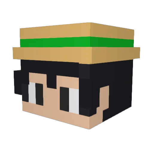Rohan___ Minecraft avatar head, 3D render