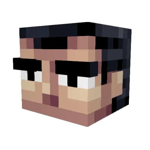 RohansDad Minecraft avatar head, 3D render