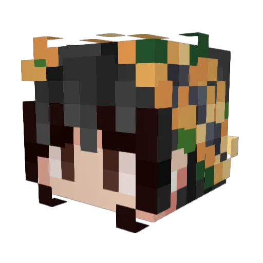 Rohmarla Minecraft avatar head, 3D render
