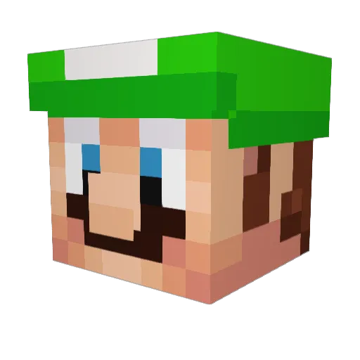 RohnCena Minecraft avatar head, 3D render