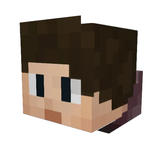 RohonGaming Minecraft avatar head, 3D render