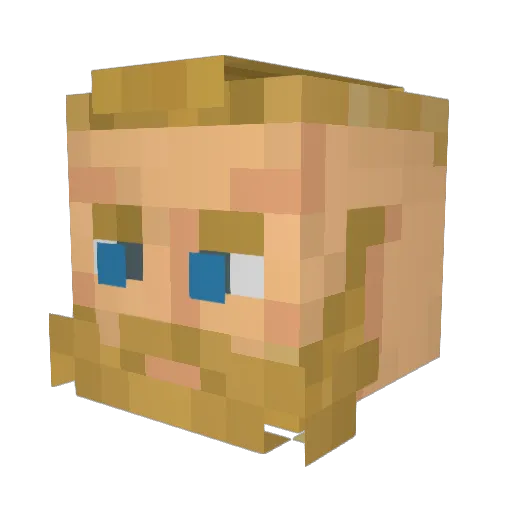 Roiben_ Minecraft avatar head, 3D render