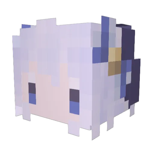 RoidOuO Minecraft avatar head, 3D render
