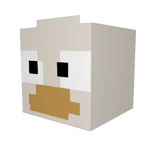 RoidTm Minecraft avatar head, 3D render