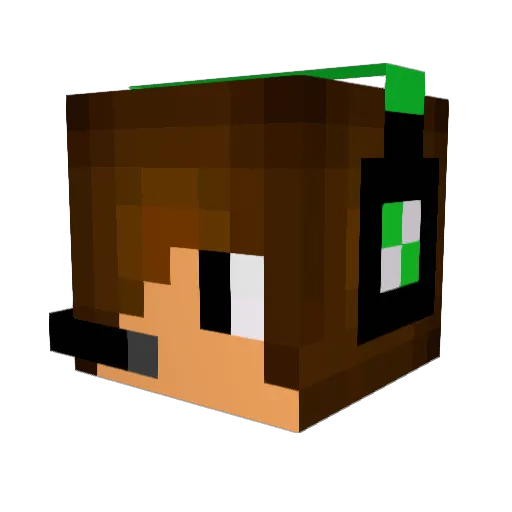 Roijett Minecraft avatar head, 3D render
