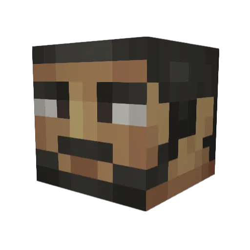 Roikz Minecraft avatar head, 3D render