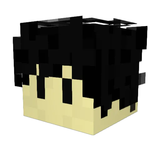 Roiyaruzero Minecraft avatar head, 3D render