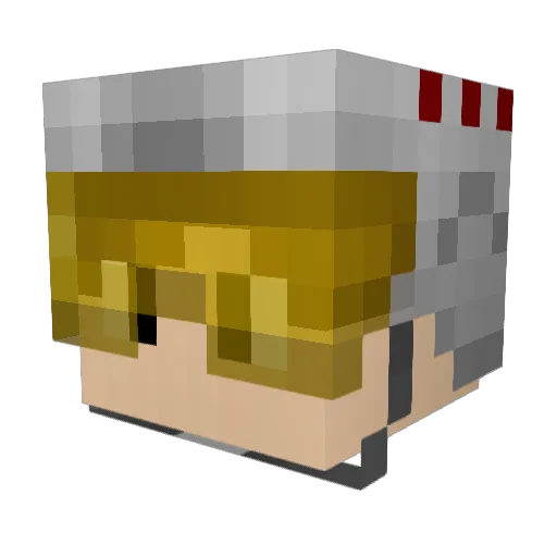 Rojo_27 Minecraft avatar head, 3D render