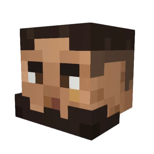 Rojop Minecraft avatar head, 3D render