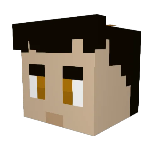 Rojron Minecraft avatar head, 3D render