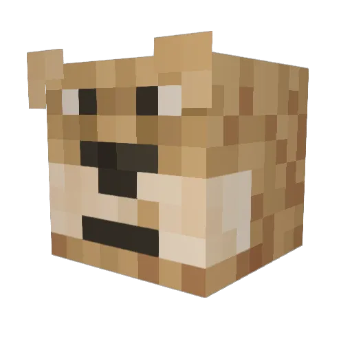 Rojsus Minecraft avatar head, 3D render