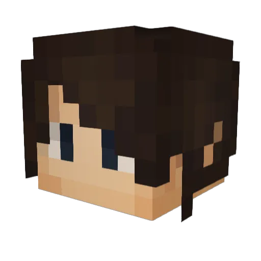 Rok_Gamer Minecraft avatar head, 3D render