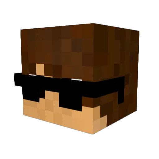RokaRus Minecraft avatar head, 3D render