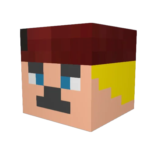 Rokag Minecraft avatar head, 3D render
