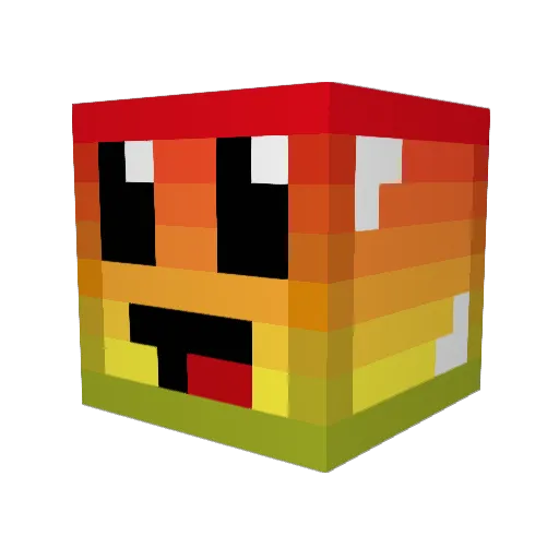 Rokaldinho Minecraft avatar head, 3D render