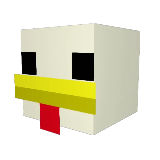 Rokallin Minecraft avatar head, 3D render