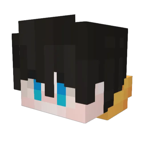 Rokatuks Minecraft avatar head, 3D render