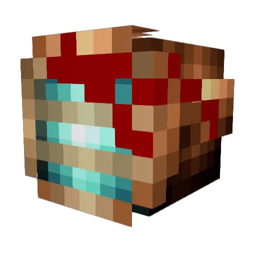 Rokbull Minecraft avatar head, 3D render