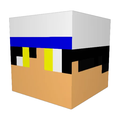 Rokejs Minecraft avatar head, 3D render
