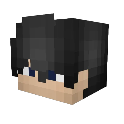 Rokeriz Minecraft avatar head, 3D render
