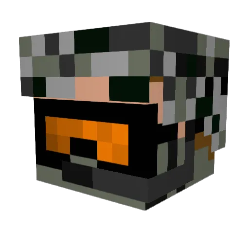 Rokingboss_28 Minecraft avatar head, 3D render
