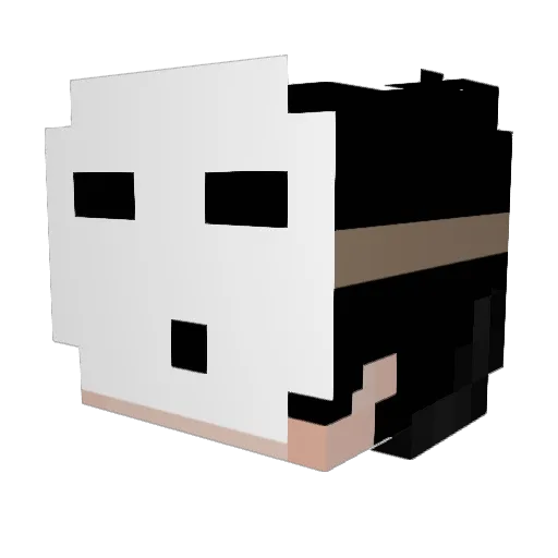 Rokka9 Minecraft avatar head, 3D render