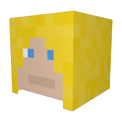 Roklon Minecraft avatar head, 3D render