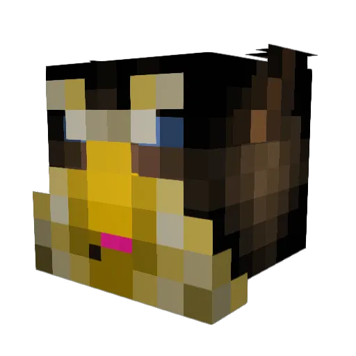 Rokomah Minecraft avatar head, 3D render