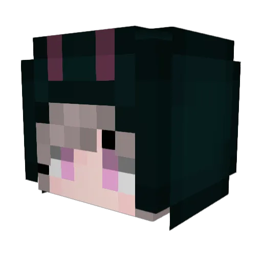RokubaRin Minecraft avatar head, 3D render