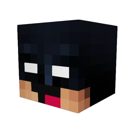 Rokurobei Minecraft avatar head, 3D render