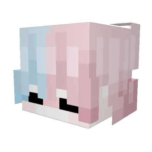 Rokushini Minecraft avatar head, 3D render